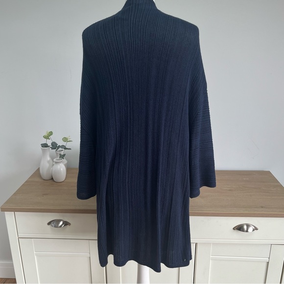 Per una knit waterfall Long cardigan Navy Blue Size Large BNWT - Picture 11 of 12